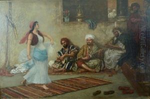 Scene De Danse Orientale by John Evan Hodgson