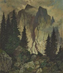Spatsommer In Den Bergen by Hugo Hodiener (Hodina)