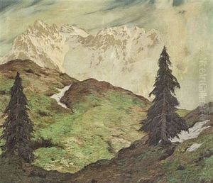 Fruhling Im Karwendel by Hugo Hodiener (Hodina)