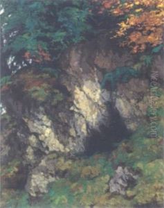 Felswand Mit Hohle by Hugo Hodiener (Hodina)