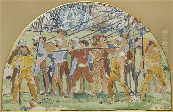 Ruckzug Von Marignano, Studie Zu Karton Iii - view 1
