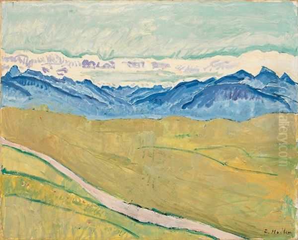Walliser Landschaft - Blick Von Crans Montana Talaufwarts - view 1