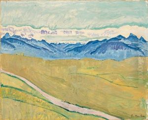 Walliser Landschaft - Blick Von Crans Montana Talaufwarts Walliser Landschaft - Blick Von Crans Montana Talaufwarts