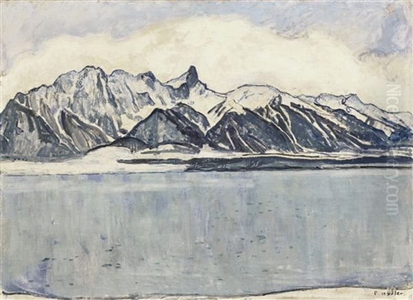 Thunersee Mit Stockhornkette Im Winter - view 1