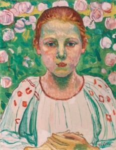 Bildnis Kathe Von Bach (im Garten) by Ferdinand Hodler