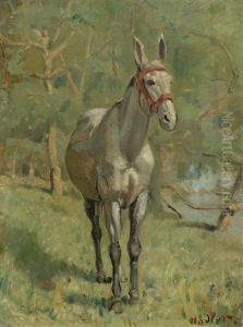 Mule In A Spanish Landscape by Ferdinand Hodler