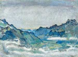 Rhonetal Mit Dents Du Midi by Ferdinand Hodler