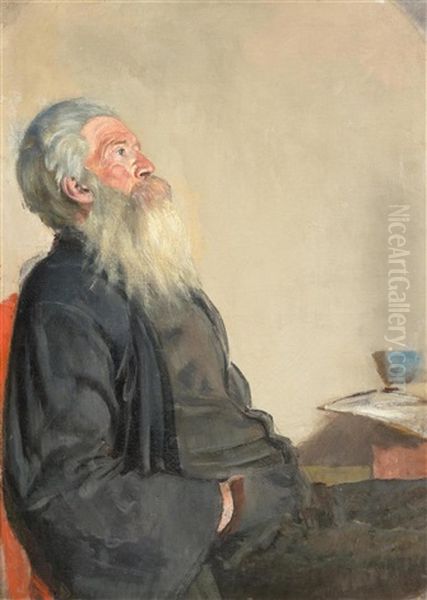 Old Man Contemplating - view 1