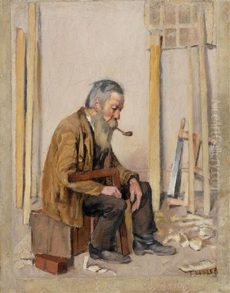 Sitzender Schreiner - view 1