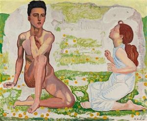 Der Fruhling. Fassung Iv by Ferdinand Hodler