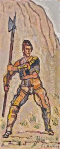 Krieger Mit Hellebarde Aus Der Ruckzug Von Marignano Krieger Mit Hellebarde Aus Der Ruckzug Von Marignano