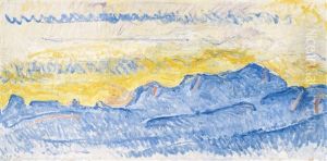 Der Mont-blanc Am Fruhen Morgen by Ferdinand Hodler