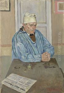 Bildnis Emile Borgeaud (muller Am Tisch) by Ferdinand Hodler