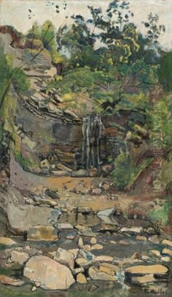 Wasserfall In Savoyen (waterfall In The Savoy Region) - view 1