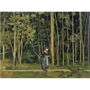 Spaziergang Am Waldrand (walk Along The Border Of A Wood) by Ferdinand Hodler