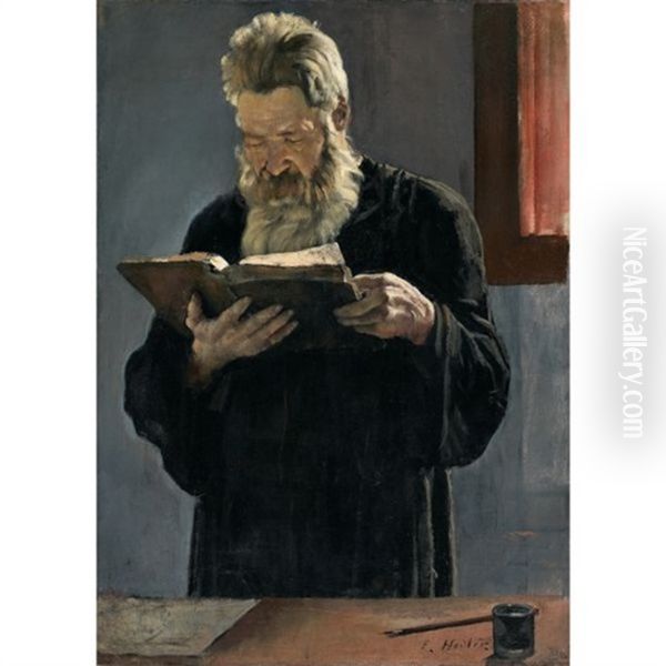 Lesender Pfarrer (reading Priest) (+ Bildnis Einer Jungen Frau (portrait Of A Young Lady); Verso) - view 1