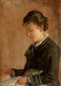 Bildnis Von Fraulein Lina Kyburz by Ferdinand Hodler