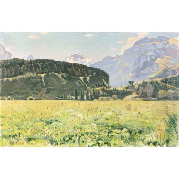 Sommerlandschaft Bei Interlaken (summer Landscape Near Interlaken) - view 1