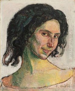 Frauenkopf. Italienerin (giulia Leonardi) by Ferdinand Hodler