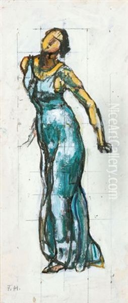 Weibliche Figur Zu Blick In Die Unendlichkeit (female Figure For Glance Into Infinity) - view 1
