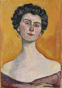 Bildnis Clara Pasche-battie (potrait Of Clara Pasche-battie) by Ferdinand Hodler
