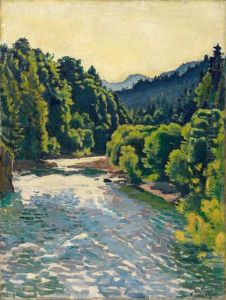 Die Saane Im Pays D'enhaut Bei Rossiniere by Ferdinand Hodler