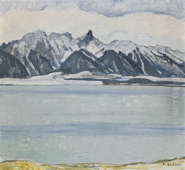 Thunersee Mit Stockhornkette Im Winter - view 1