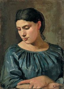Madchenbildnis In Blau - Frauenbildnis - Savoyerin