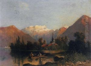 Kirche Von Scherzligen Am Thunersee by Ferdinand Hodler