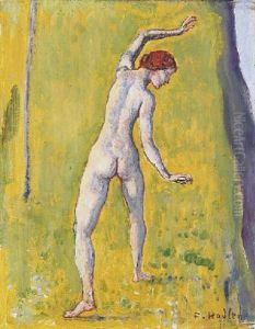 Schreitender Akt (der Abgrund) by Ferdinand Hodler