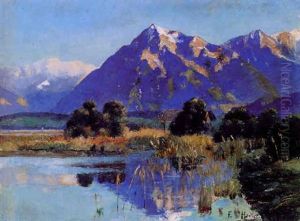 Der Niesen Von Gwatt Aus by Ferdinand Hodler