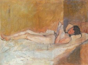 Liegender Weiblicher Akt by Ferdinand Hodler
