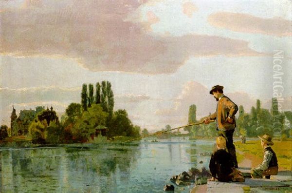 Fischer Bei Der Schadau - Ein Abend Bei Thun - view 1