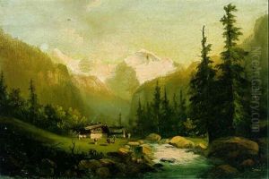 Lauterbrunnental Gegen Eiger, Monch Und Jungfrau