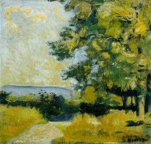 Landschaft Mit Saleve by Ferdinand Hodler