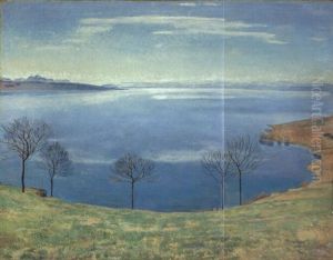 Der Genfersee Von Chexbres Aus - Dimanche Matin by Ferdinand Hodler