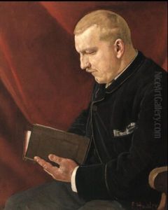 Portrat Eines Lesenden Mannes by Ferdinand Hodler