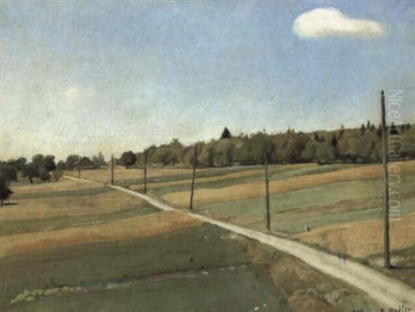 Feldweg Mit Telegraphmasten - view 1