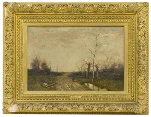 Figure On A Rural Road - view 1