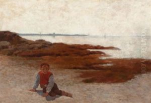 The Beach At Concarneau by Arthur Hoeber