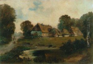 Sommerlandschaft Mit Gehoft And Staffage