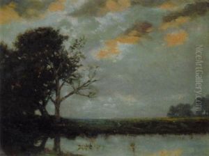 Fields At Sunset by Arthur Hoeber