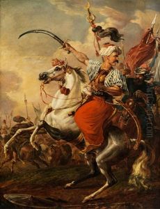 Reiterattacke Der Osmanischen Armee by Johann Nepomuk Hoechle