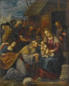 The Adoration Of The Magi by Kasper or Gaspar van den Hoecke