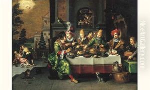 Scene De Banquet : Lazare Et Le Mauvais Riche