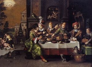 Scene De Banquet: Lazare Et Le Mauvais Riche