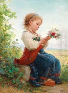 Eine Kleine Romerin Mitblumenstrauss by Cecrope Barilli
