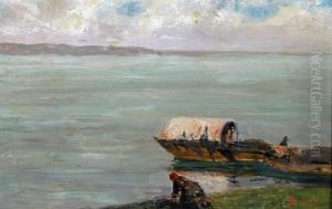 Barca Sul Lago Di Como by Cecrope Barilli