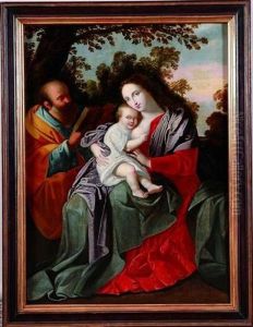 Sainte Famille Dans Un Paysage