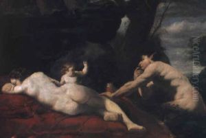 Antiope Forfors Av Zeus Som Forklatt Sig Till Satyr